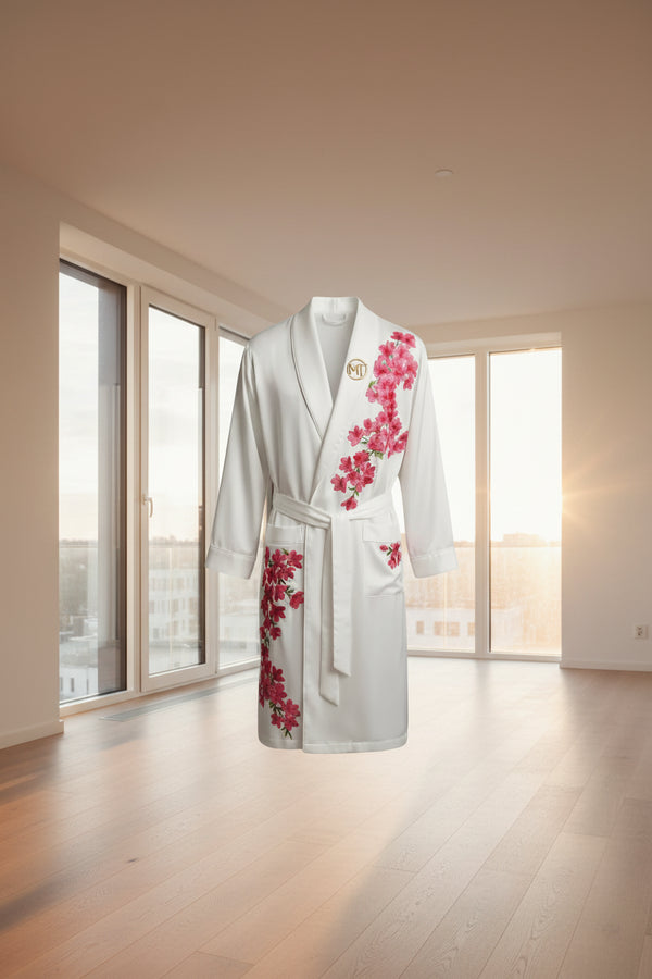 Silk Azalea Floral Robe - Men's Luxury Collection - Limited Edition, Pre-Order