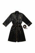 Manolo Theodoro Noir Collection Lounge Monogram Rope-Embroidered Robe (Limited Edition)